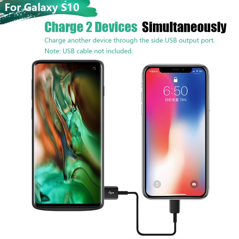 RUNSY Battery Case Compatible with Samsung Galaxy S10, 6000mAh